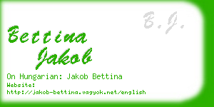 bettina jakob business card